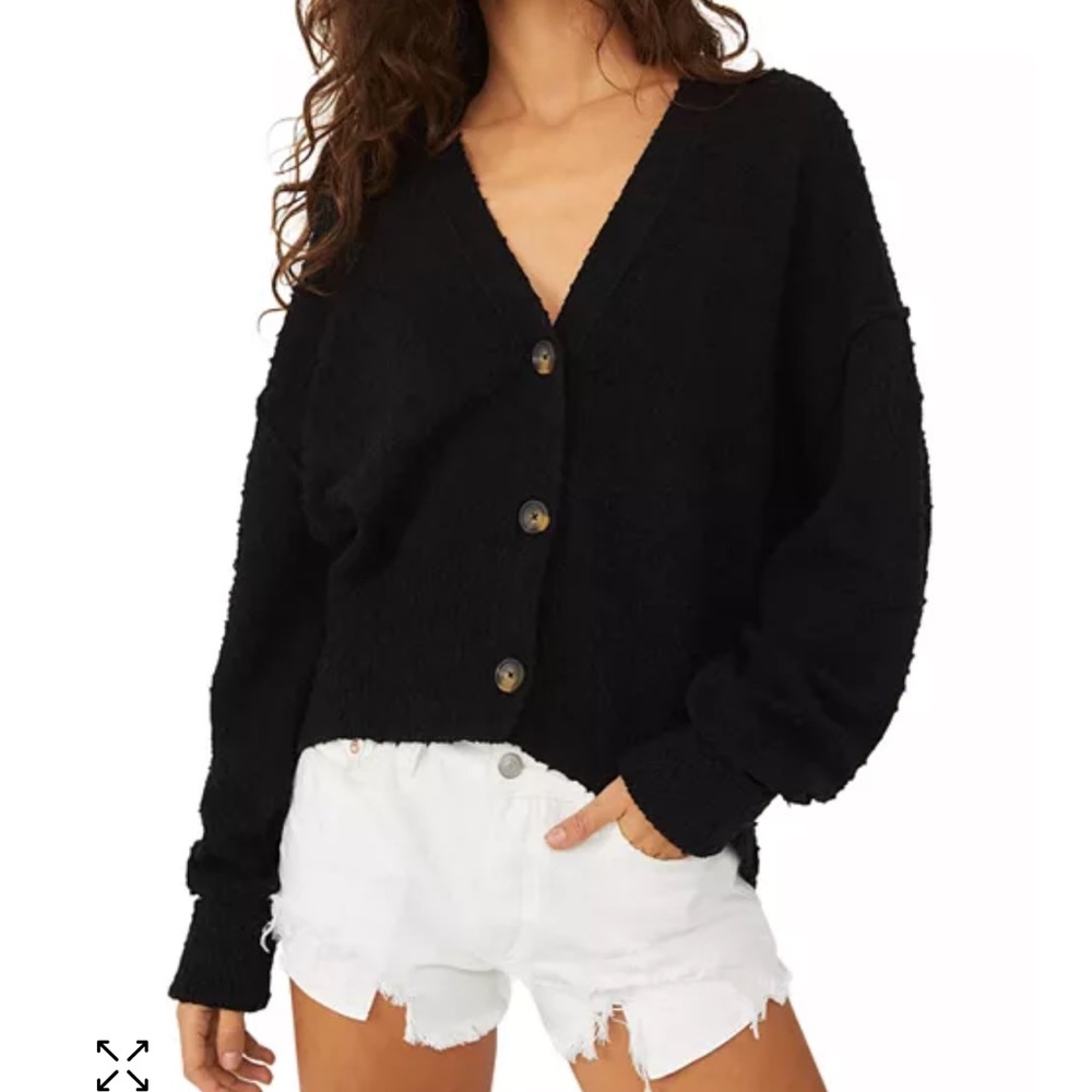 SOLD Free People Found My Friend Cardi in Black
